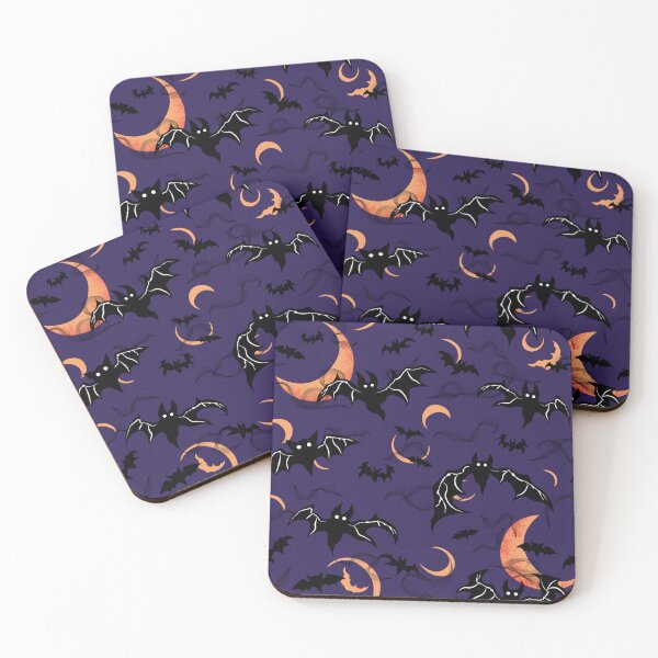 Item preview, Bats and Spooky Moons Pattern - Deep Purple Magic designed and sold by Daniel Bevis Design.