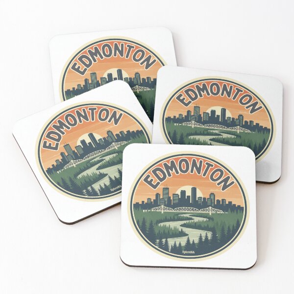 Item preview, Edmonton: Rustic River City Emblem designed and sold by XploreNA.
