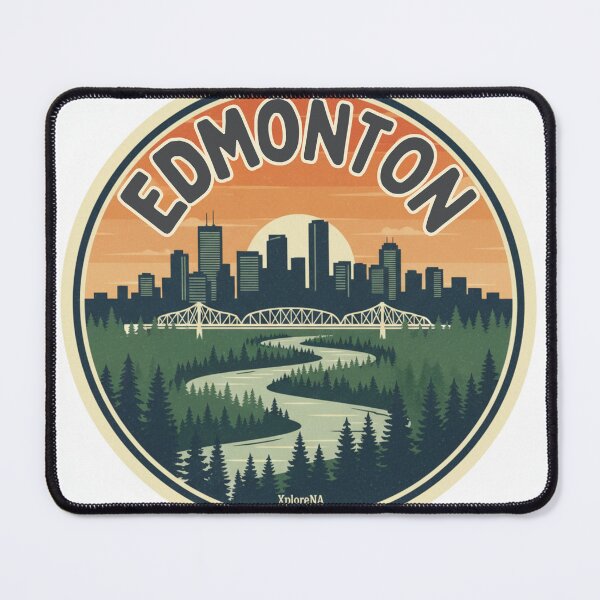Item preview, Edmonton: Rustic River City Emblem designed and sold by XploreNA.