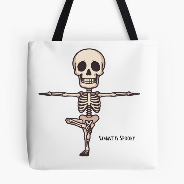 Aperçu de l'œuvre Namast’ay Spooky – Motif squelette amusant pour Halloween créée et vendue par Activity01.
