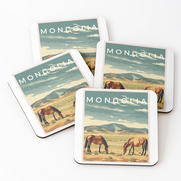 Item preview, Mongolia - Khustain Nuruu National Park, Vintage Art Travel Landscape designed and sold by MaateoDesign.