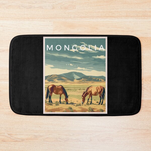 Item preview, Mongolia - Khustain Nuruu National Park, Vintage Art Travel Landscape designed and sold by MaateoDesign.