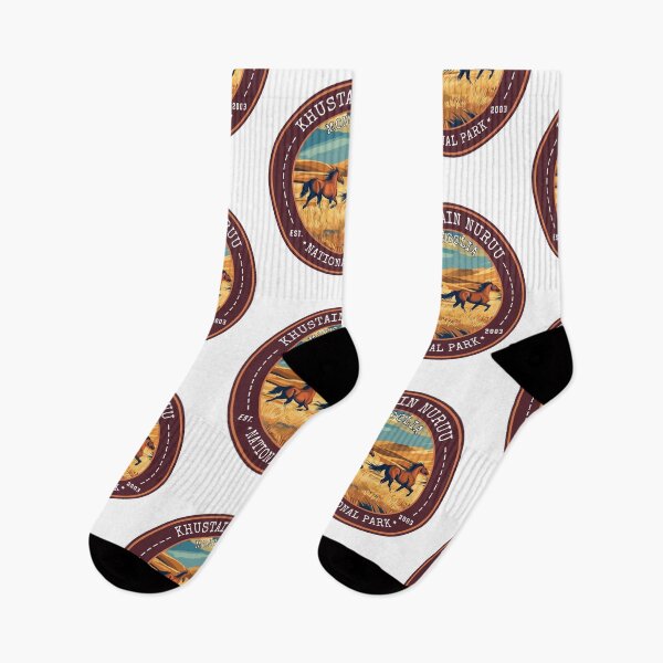 Item preview, Khustain Nuruu National Park in Mongolia Vintage Travel Art Circle Emblem designed and sold by MaateoDesign.