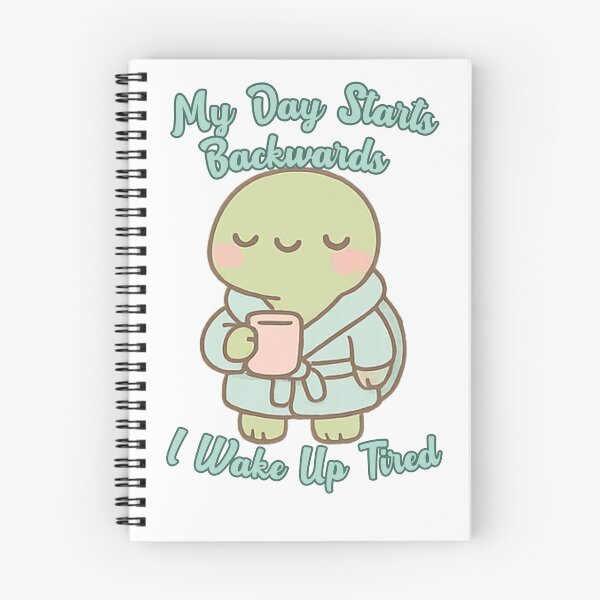 Item preview, My Day Starts Backwards I Wake Up Tired Turtle – Funny Pastel Animal and Go to Bed Wide Awake designed and sold by Lunaria Arts.
