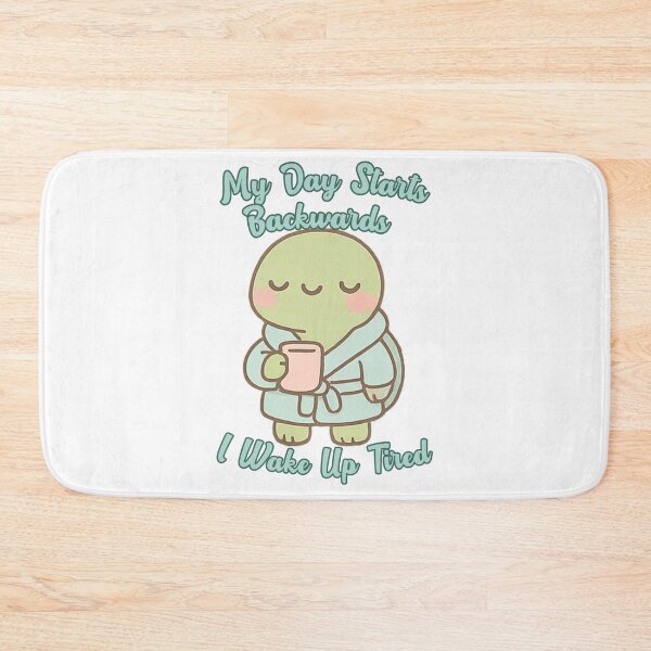 Item preview, My Day Starts Backwards I Wake Up Tired Turtle – Funny Pastel Animal and Go to Bed Wide Awake designed and sold by Lunaria Arts.