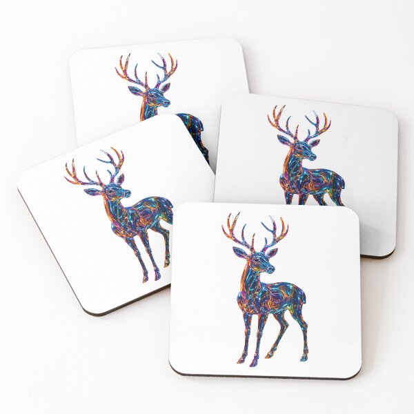 Item preview, Colorful Glass Deer Art – Unique Modern Wildlife Print for Nature Lovers designed and sold by GloriousArtSKD.
