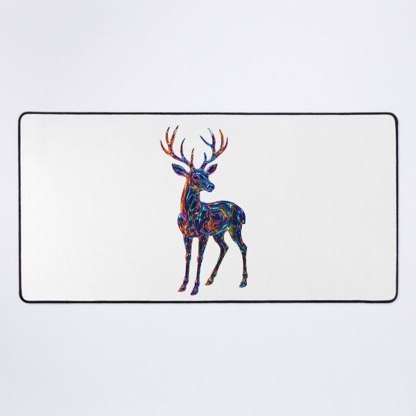 Item preview, Colorful Glass Deer Art – Unique Modern Wildlife Print for Nature Lovers designed and sold by GloriousArtSKD.