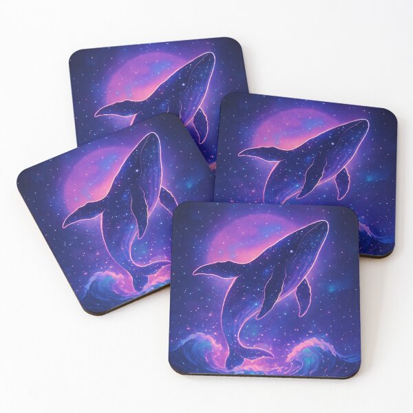 Item preview, Celestial Whale – Cosmic Ocean Under Moonlight designed and sold by BumbleVee ☀️.
