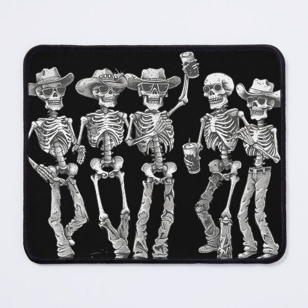 Item preview, Cowboy Skeleton Party Crew with Drinks and Hats designed and sold by Daagath.