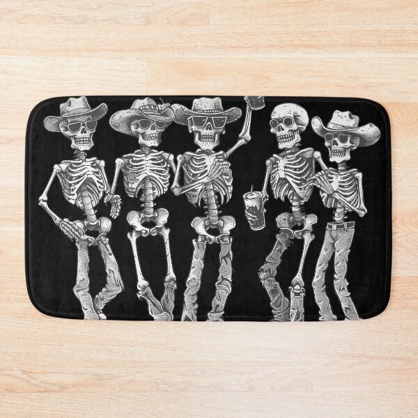 Item preview, Cowboy Skeleton Party Crew with Drinks and Hats designed and sold by Daagath.