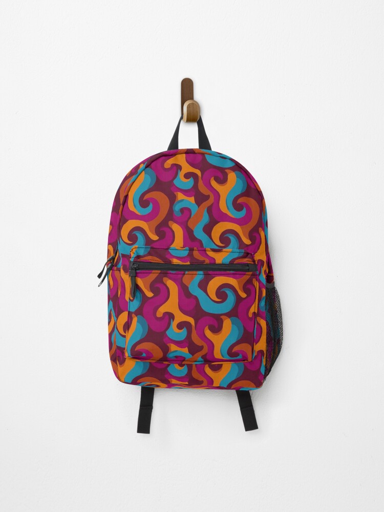 Thumbnail 1 of 3, Backpack, Retro Psychedelic Renaissance designed and sold by MidArtForge.