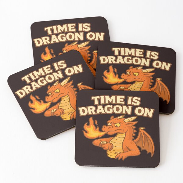 Item preview, Funny Dragon Watching Time Cartoon Illustration designed and sold by WilGrowDesigns.