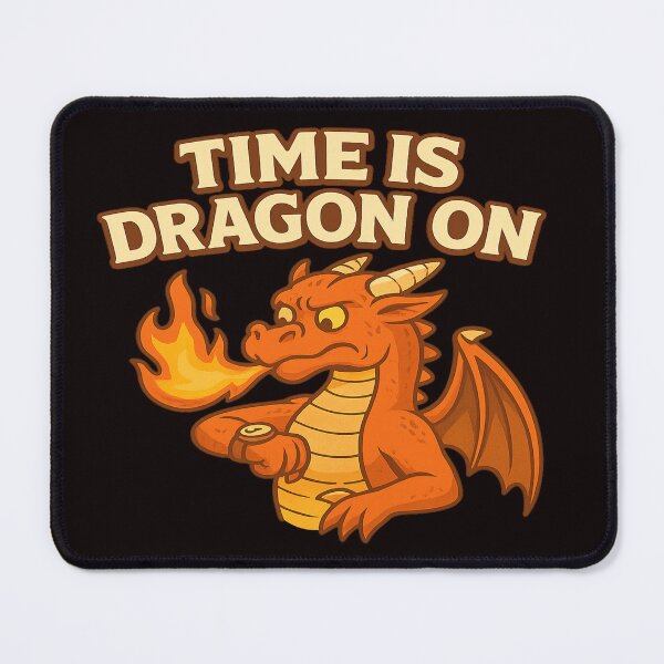 Item preview, Funny Dragon Watching Time Cartoon Illustration designed and sold by WilGrowDesigns.