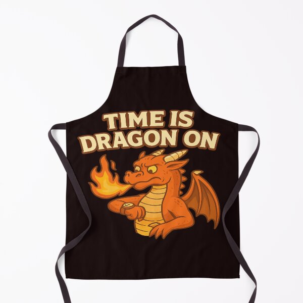 Item preview, Funny Dragon Watching Time Cartoon Illustration designed and sold by WilGrowDesigns.