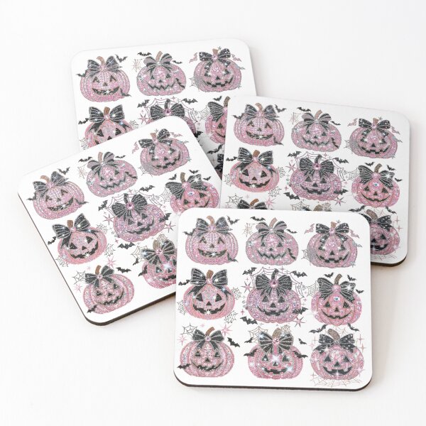 Item preview, Pink Glitter Jack-O'-Lanterns – Glam Halloween Pumpkin Grid Design designed and sold by baucestudio.