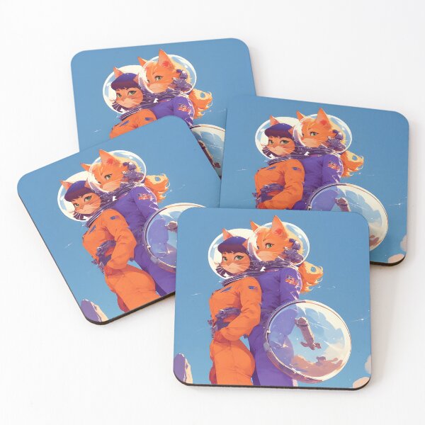 Item preview, The astronaut cat and her friend search for happiness in space designed and sold by she-devil-shirt.