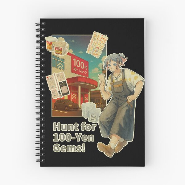 Item preview, Hunt for 100-Yen Gems — Retro Japanese Shopping Girl designed and sold by TsuzuYa.