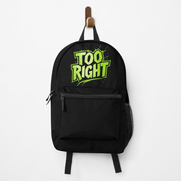 Item preview, TOO RIGHT Punk Slang T-Shirt – Retro Jagged Typography with Neon Green Splatter designed and sold by POD DYNASTY | Original Print On Demand T-Shirt Graphics.
