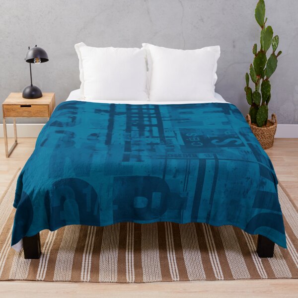 Item preview, Grunge Typo Street Art Teal Blue designed and sold by artsandsoul.