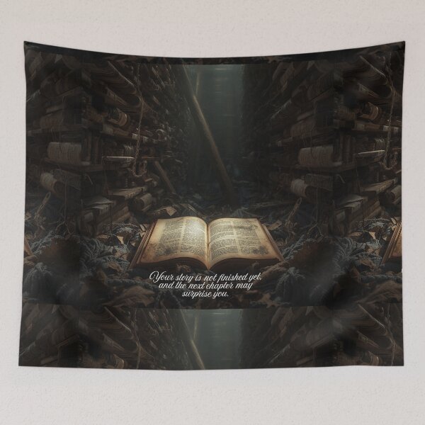 Item preview, Ancient Book of Wisdom – Inspirational Quote in Mysterious Library designed and sold by sier-vc.