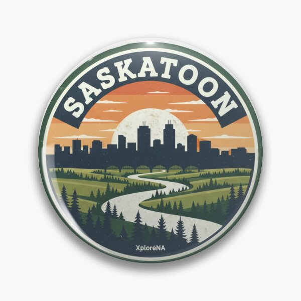 Item preview, Saskatoon: Rustic River City Emblem designed and sold by XploreNA.