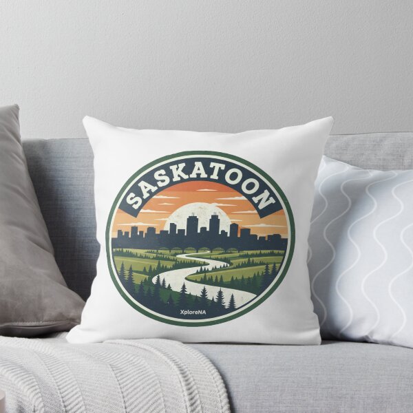 Item preview, Saskatoon: Rustic River City Emblem designed and sold by XploreNA.