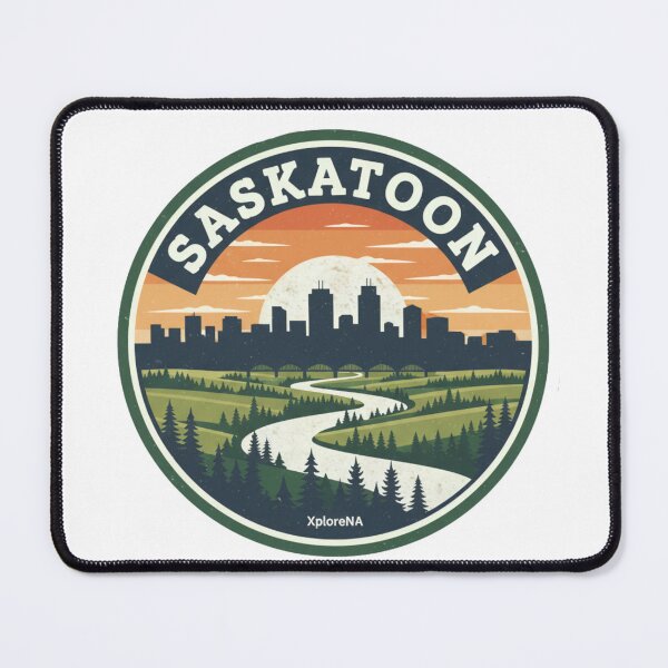 Item preview, Saskatoon: Rustic River City Emblem designed and sold by XploreNA.
