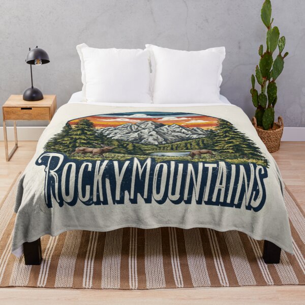 Item preview, Rocky Mountains Vintage Travel Sticker - Retro Sunset & Wildlife designed and sold by Blurbean.