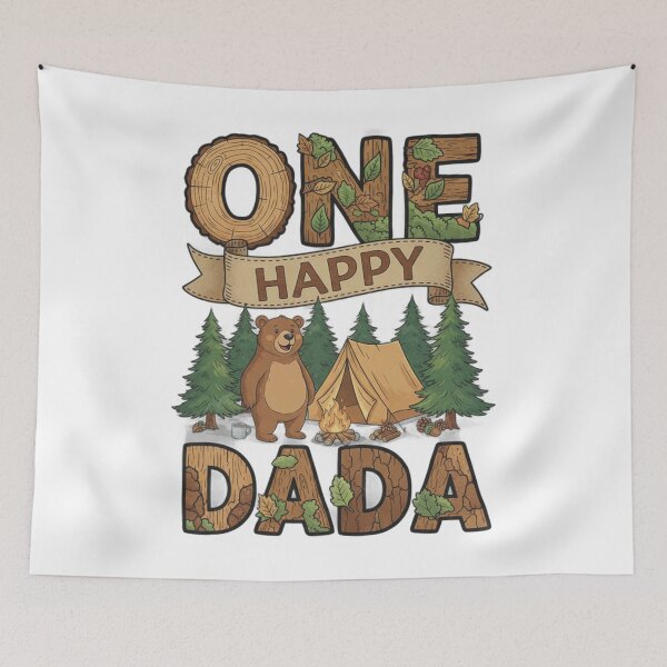 Item preview, Camping First Birthday Adventure | Cute Outdoor Party Baby Shirt designed and sold by Teetreasure2.