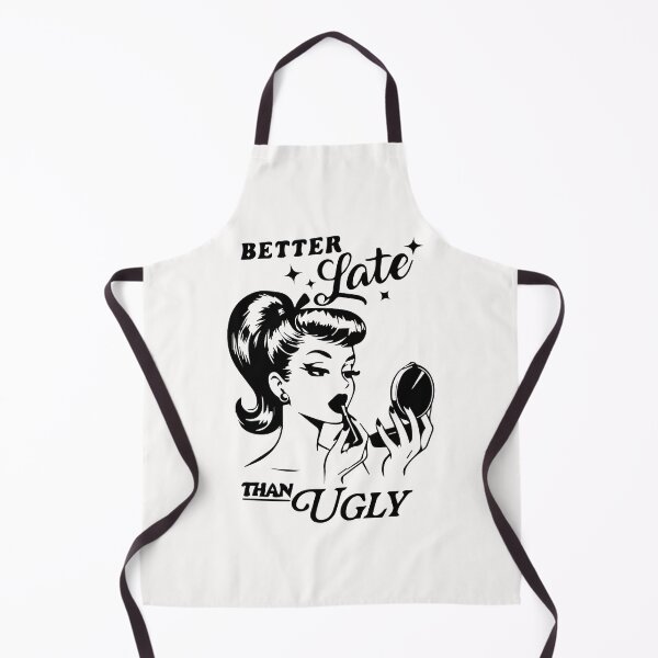 Item preview, Better Late Than Ugly – Funny Lipstick Quote Illustration designed and sold by designsoftinaa.