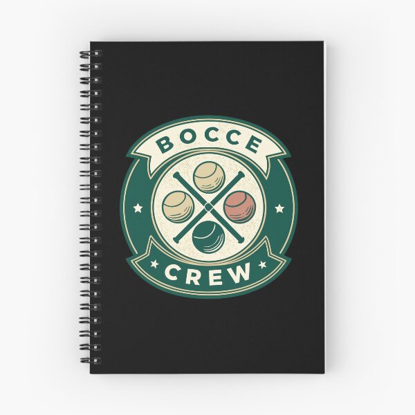 Item preview, Vintage Bocce Ball Logo – “Bocce Crew” Retro Sports Emblem in Two-Tone Badge Design designed and sold by VividOrganica.