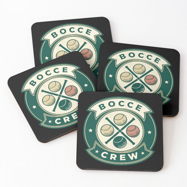 Item preview, Vintage Bocce Ball Logo – “Bocce Crew” Retro Sports Emblem in Two-Tone Badge Design designed and sold by VividOrganica.