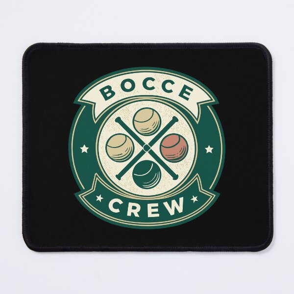 Item preview, Vintage Bocce Ball Logo – “Bocce Crew” Retro Sports Emblem in Two-Tone Badge Design designed and sold by VividOrganica.