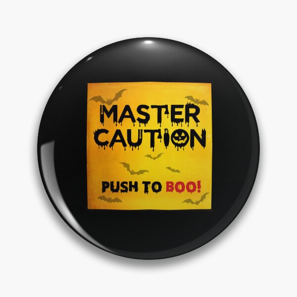 Item preview, Master Warning, Push to Boo! – Halloween Aviation Design designed and sold by Aviator’s Gallery.