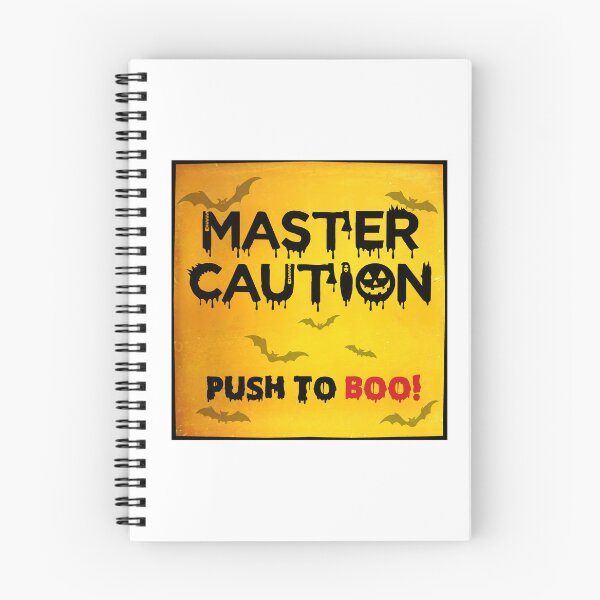 Item preview, Master Warning, Push to Boo! – Halloween Aviation Design designed and sold by Aviator’s Gallery.