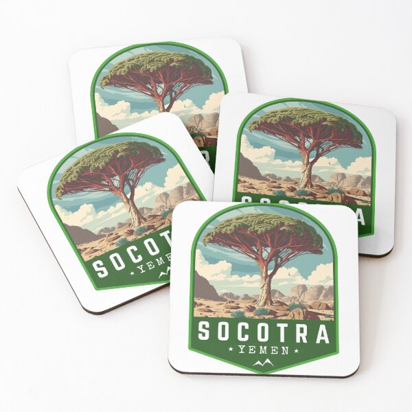 Item preview, Socotra Island in Yemen, Retro Travel Art Emblem designed and sold by MaateoDesign.