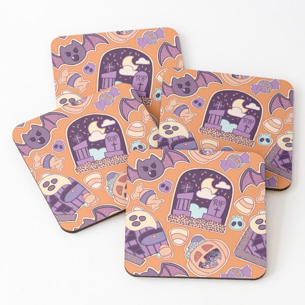 Item preview, Trick or treat cookies — set 1 || orange designed and sold by Mangakats by Yuki.