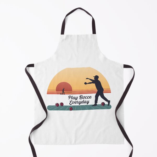 Item preview, Minimalist Bocce Design – “Play Bocce Everyday” Silhouette Player with Sunset Colors designed and sold by VividOrganica.