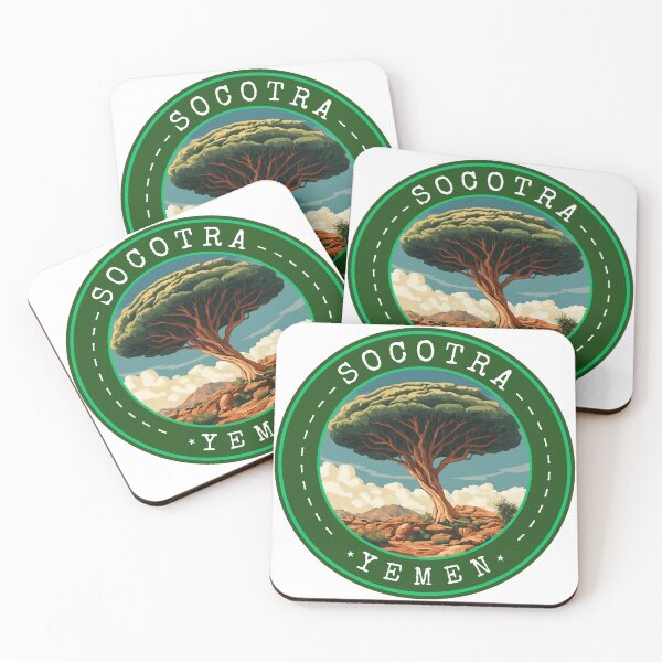 Item preview, Socotra Island in Yemen, Vintage Travel Art Circle Emblem designed and sold by MaateoDesign.