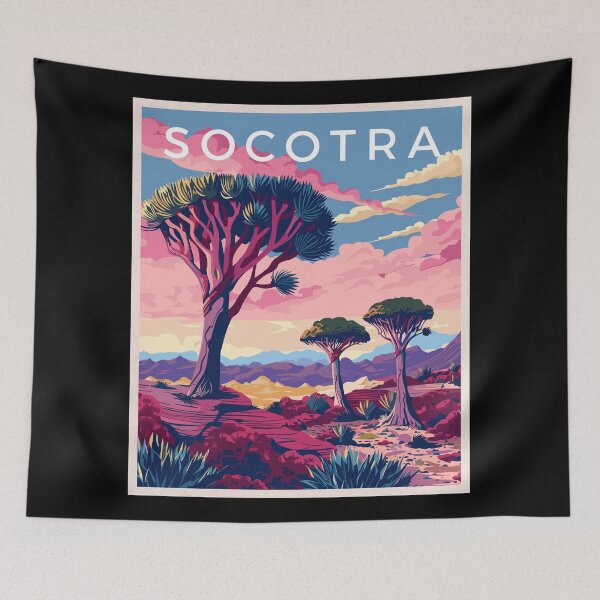 Item preview, Socotra in Yemen Vintage Art Travel Landscape designed and sold by MaateoDesign.