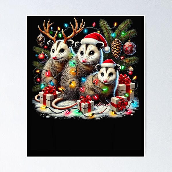 Item preview, Merry Crisis santa claus opossum designed and sold by BASKF.