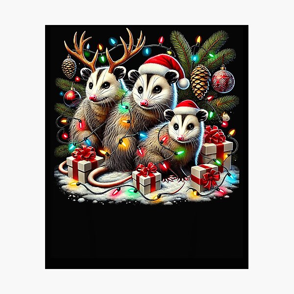 Item preview, Merry Crisis santa claus opossum designed and sold by BASKF.