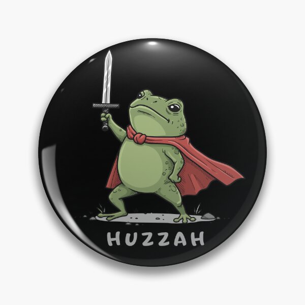 Artikelvorschau, Huzzah Froschritter Mittelalter Fantasy Gamer Meme entworfen und verkauft von MintaApparel.