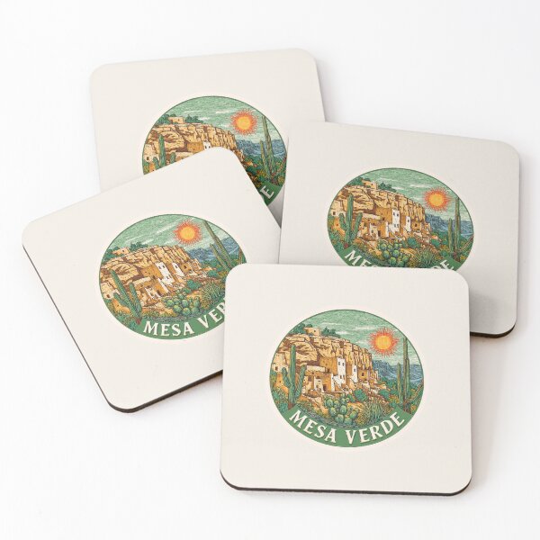Item preview, Mesa Verde National Park Vintage Travel Sticker - Retro Cliff Dwellings & Desert Sun designed and sold by Blurbean.