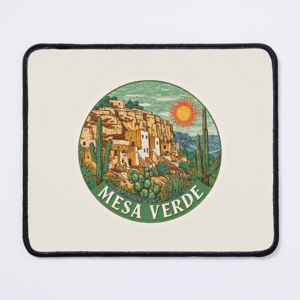 Item preview, Mesa Verde National Park Vintage Travel Sticker - Retro Cliff Dwellings & Desert Sun designed and sold by Blurbean.