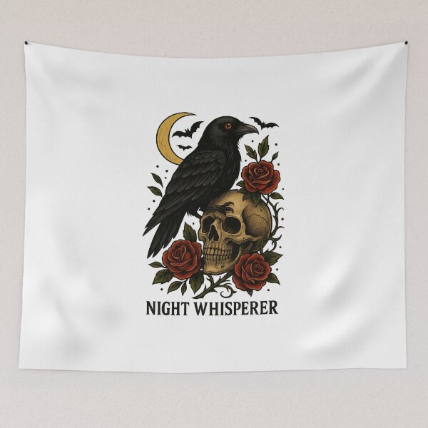 Item preview, Witchy Night Elegance – Neo Traditional Tattoo Halloween Art designed and sold by ALITOPRINCE.