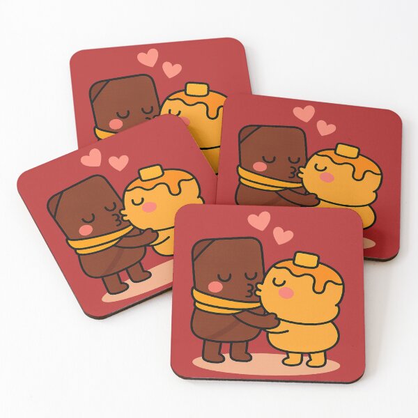 Item preview, Cute Couple Kiss Cartoon Romantic Love Design for Couples designed and sold by FreshVibe Prints.