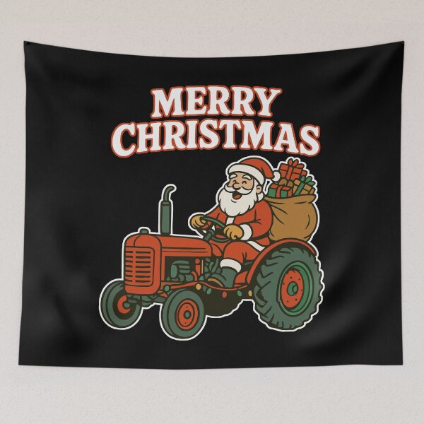 Item preview, Christmas Tractor Santa designed and sold by TomFrontierArt.