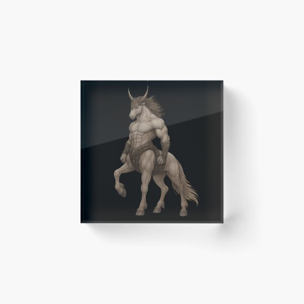 Item preview, Horned Centaur King in Regal Warrior Pose designed and sold by Daagath.