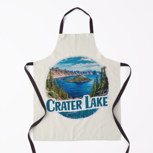 Item preview, Crater Lake National Park Vintage Travel Sticker - Retro Lake & Mountain Design designed and sold by Blurbean.